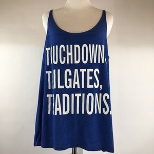 Kickoff Couture Blue Tank Top Size Medium
